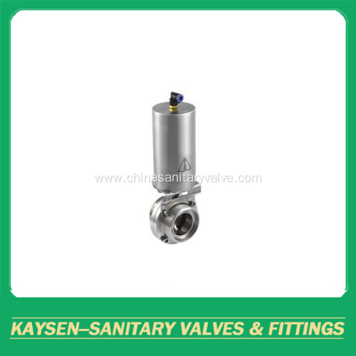 3A Food Grade Pneumatic Butterfly Valves Male end